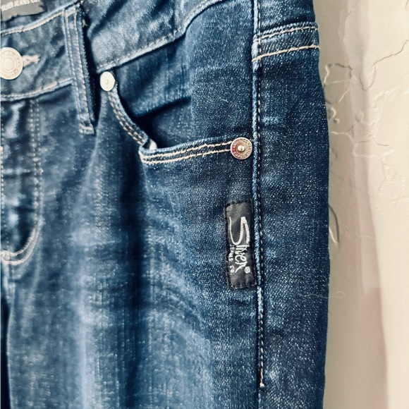Silver Jeans Elyse Skinny Dark Wash Indigo Stretch Denim Size 27 NEW! - Picture 9 of 16